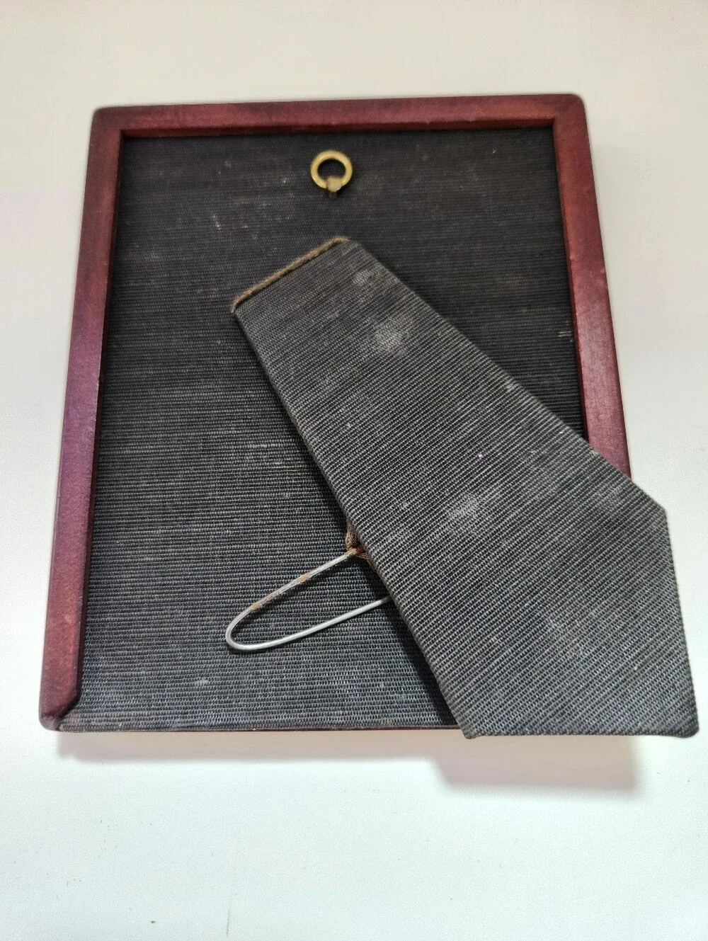 Vintage Wood Tone Picture Frame Gold Trim Easel Back Classic Decor